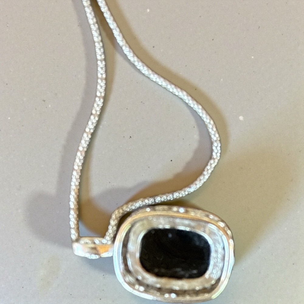 Esposito Diamonique Sterling silver Black Onxy Pendant Necklace​​​ - Picture 8 of 10